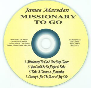 James Marsden, Missionary To Go, CD Label